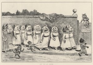 Sortie pour une promenade - Louis Wain